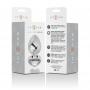 INTENSE PLUG ANAL METAL ALUMINIO CORAZoN BLANCO TALLA M