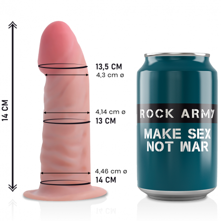 ROCKARMY TIGER DILDO REALISTA DUAL DENSITY14 CM O 446 CM