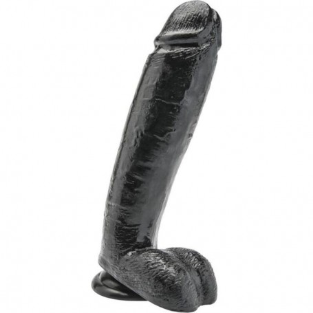 GET REAL DILDO 255 CM CON TESTiCULOS NEGRO