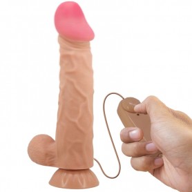 PRETTY LOVE SLIDING SKIN SERIES DILDO REALiSTICO CON VENTOSA PIEL DESLIZANTE CONTROL REMOTO NATURAL 24 CM