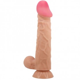 PRETTY LOVE SLIDING SKIN SERIES DILDO REALiSTICO CON VENTOSA PIEL DESLIZANTE 24 CM