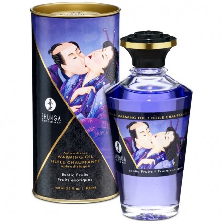 SHUNGA ACEITE MASAJE EFECTO CALOR SABOR FRUTAS EXoTICAS 100 ML