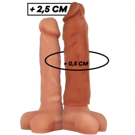 VIRILXL EXTENSIoN DE PENE LIQUID SILICONE V5 MARRoN