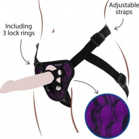 GET REAL STRAP ON LACE HARNeS MORADO