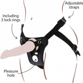 GET REAL STRAP ON PLEASURE HARNeS NEGRO