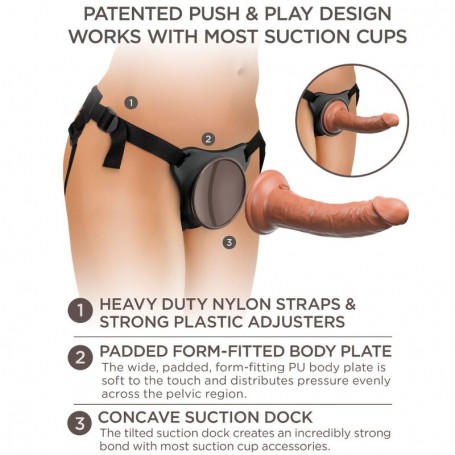 KING COCK eLITE ARNeS AJUSTABLE CONFORTABLE CON DILDO 178 CM