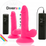 DIVERSIA DILDO REALiSTICO FLEXIBLE CON VIBRACIoN ROSA 17 CM O 33 CM