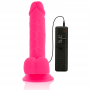 DIVERSIA DILDO REALiSTICO FLEXIBLE CON VIBRACIoN ROSA 205 CM O 42 CM