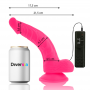DIVERSIA DILDO REALiSTICO FLEXIBLE CON VIBRACIoN ROSA 215 CM O 45 CM
