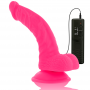 DIVERSIA DILDO REALiSTICO FLEXIBLE CON VIBRACIoN ROSA 215 CM O 45 CM