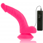 DIVERSIA DILDO REALiSTICO FLEXIBLE CON VIBRACIoN ROSA 215 CM O 45 CM
