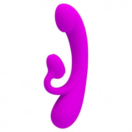 PRETTY LOVE SINCERE VIBRADOR Y ONDAS ESTIMULADORAS DE CLiTORIS SILICONA MORADO