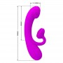 PRETTY LOVE SINCERE VIBRADOR Y ONDAS ESTIMULADORAS DE CLiTORIS SILICONA MORADO