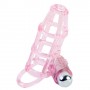 BAILE SWEET 10 RITMOS FUNDA Y ANILLO SILICONA PARA EL PENE ROSA