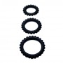 BAILE TITAN SET 3 PCS COCK RING BLACK 28 24 19 CM