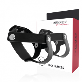 DARKNESS ANILLO DE PIEL PARA PENE Y TESTiCULOS