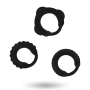 ADDICTED TOYS SET 3 ANILLOS PENE NEGRO