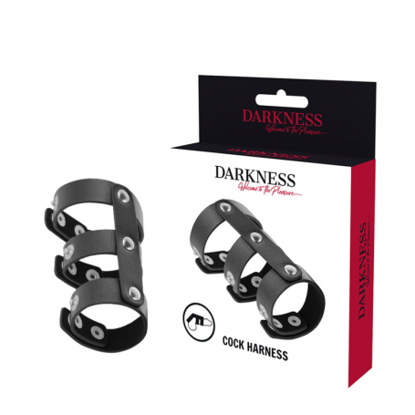 DARKNESS ANILLO DOBLE PENE Y TESTiCULOS AJUSTABLE LEATHER