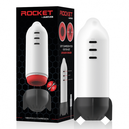 JAMYJOB ROCKET MASTURBADOR TECNOLOGiA SOFT COMPRESSION Y VIBRACIoN