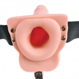 FETISH FANTASY SERIES ARNeS AJUSTABLE CONTROL REMOTO PENE REALiSTICO CON TESTiCULOS RECARGABLE Y VIBRADOR 15 CM
