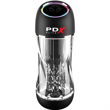 PDX ELITE MASTURBADOR STROKER VIEWTUBE PRO VIBRADOR TRANSPARENTE