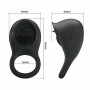 PRETTY LOVE ANILLO VIBRADOR PARA PENE CON LENGUA NEGRO