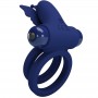 PRETTY LOVE JAMELE DOBLE ANILLO CON VIBRACIoN ESTIMULADOR MARIPOSA AZUL