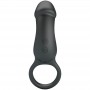PRETTY LOVE TRAE ANILLO VIBRADOR CON ESTIMULADOR NEGRO
