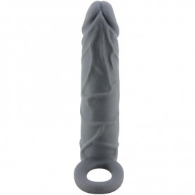 PRETTY LOVE FUNDA DE PENE DE PIEL REALiSTICA GRIS OSCURO