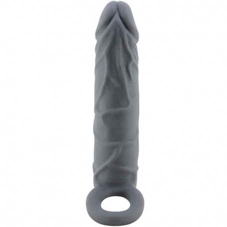 PRETTY LOVE FUNDA DE PENE DE PIEL REALiSTICA GRIS OSCURO