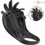 INTENSE MABEL ANILLO VIBRADOR 10 VIBRACIONES CON ESTIMULADOR DE CLiTORIS NEGRO