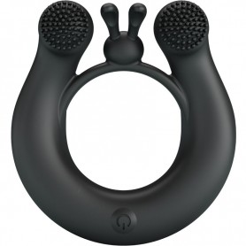 PRETTY LOVE DAHLIA ANILLO VIBRADOR ESTIMULADOR DE CLiTOIS 12 VIBRACIONES NEGRO