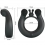 PRETTY LOVE DAHLIA ANILLO VIBRADOR ESTIMULADOR DE CLiTOIS 12 VIBRACIONES NEGRO