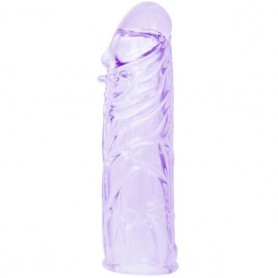 BAILE FUNDA LILA PARA EL PENE EN SILICONA ADAPTABLE 13 CM