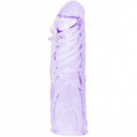 BAILE FUNDA LILA PARA EL PENE EN SILICONA ADAPTABLE 13 CM