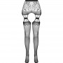 PASSION S027 MEDIAS CON LIGUERO NEGRO TALLA uNICA