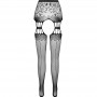PASSION S027 MEDIAS CON LIGUERO NEGRO TALLA uNICA
