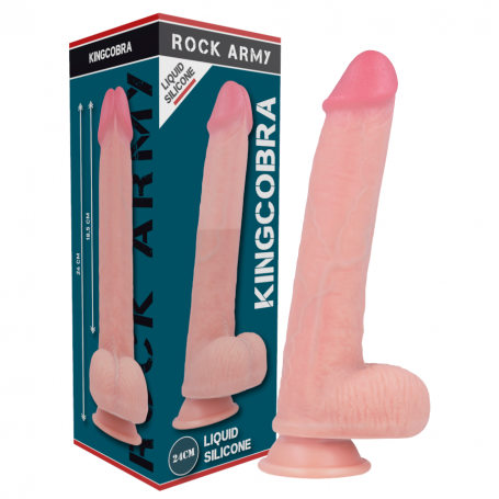 ROCKARMY KINGCOBRA DILDO REALiSTICO LIQUID SILICONE 24 CM O 477 CM