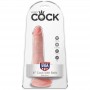 KING COCK PENE REALiSTICO CON TESTiCULOS 135 CM NATURAL