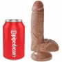 KING COCK PENE REALiSTICO CON TESTiCULOS 132 CM CARAMELO