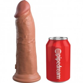 KING COCK eLITE DILDO REALiSTICO VIBRADOR SILICONA 203 CM CARAMELO