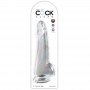 KING COCK CLEAR DILDO CON TESTiCULOS 19 CM TRANSPARENTE