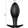 PRETTY LOVE PLUG ANAL SILICONA FORMA ANCLA 12 MODOS VIBRACIoN NEGRO