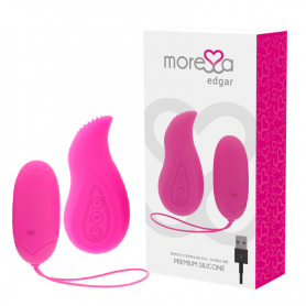 MORESSA EDGAR SET DUO HUEVO REMOTO Y MANDO CON VIBRACIoN INCORPORADA PREMIUM SILICONE CONTROL REMOTO