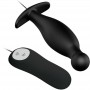PRETTY LOVE PLUG ANAL SILICONA 12 MODOS VIBRACIoN NEGRO