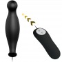 PRETTY LOVE PLUG ANAL SILICONA 12 MODOS VIBRACIoN NEGRO