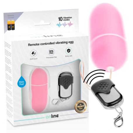 ONLINE HUEVO VIBRADOR CONTROL REMOTO L ROSA