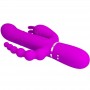 PRETTY LOVE CAMMY TRIPLE VIBRADOR MULTIFUNCIoN 4 EN 1 ROSA