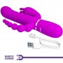PRETTY LOVE CAMMY TRIPLE VIBRADOR MULTIFUNCIoN 4 EN 1 ROSA