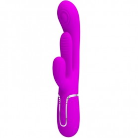 PRETTY LOVE SHANIA TRIPLE VIBRADOR RABBIT MULTIFUNCIoN ROSA